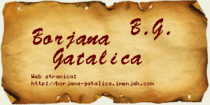 Borjana Gatalica vizit kartica